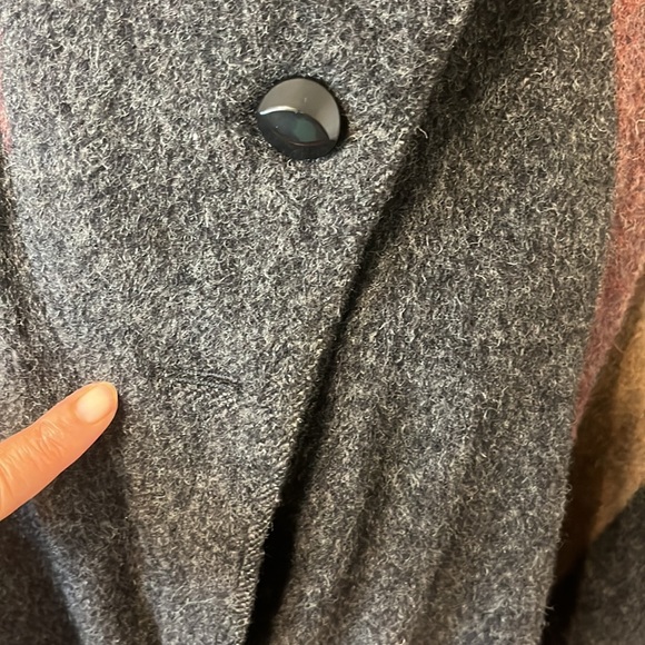 Vintage Wool Poncho/Cape with Pockets and Buttons top to bottom/ O/S - Picture 11 of 12